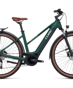 VTC Électrique Cube Touring Hybrid One 625 Trapeze Shimano Alivio 9V 625 Wh 700 mm Vert Dark 2023