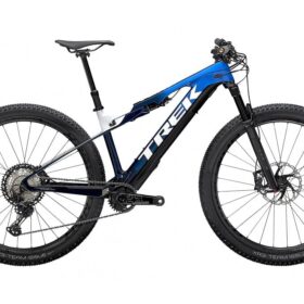 VTT Électrique Tout-Suspendu Trek E-Caliber 9.8 Shimano XT 12V 250 Wh 29 » Gloss Alpine Navy Smoke 2022
