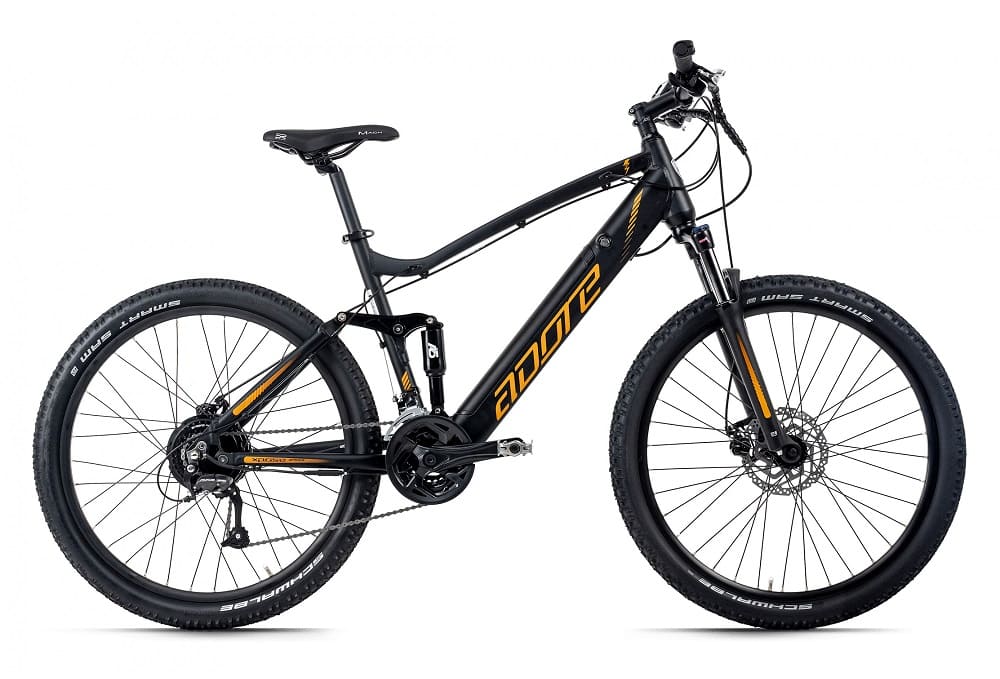VTT électrique aluminium Adore Xpose 27.5″ Noir 250 Watt Li-Ion 36V/14 Ah/504 Wh 27 vitesses