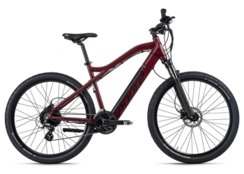 VTT semi rigide électrique Adore Enforce 27.5″ Rouge 250 Watt Li-Ion 36V/14 Ah/504 24 vitesses